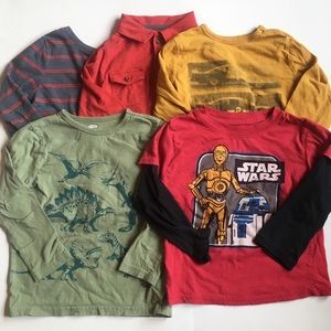 BOGO 5 Long Sleeve Tee lot Size 5 Star Wars R2-D2